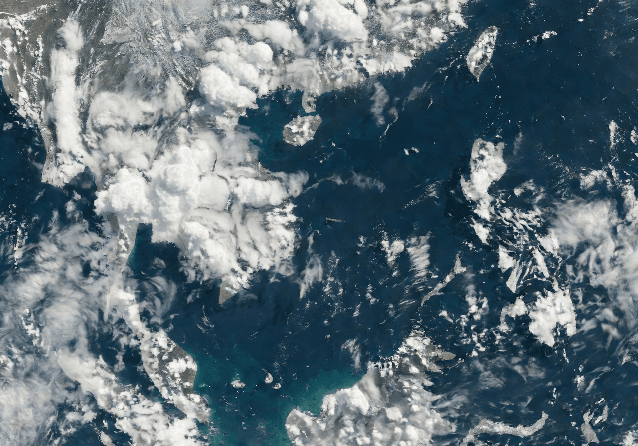 Optical EO satellite image obscured by cloud cover